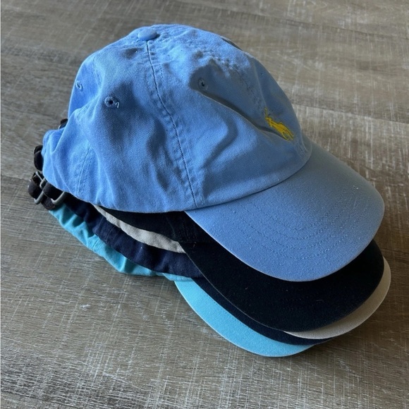 Polo Ralph Lauren Baseball Hat One Size Leather Adjustable Strap Back BUNDLE 5 - Picture 14 of 14